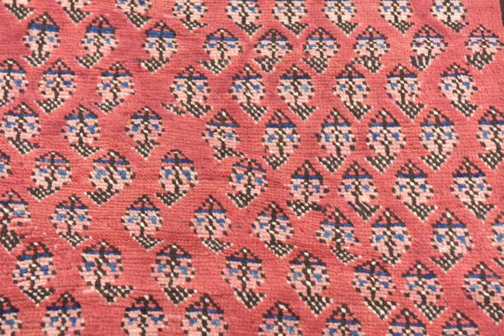 Detail image of 3' 7 x 11' Hand Knotted Botemir Persian Wool Runner Rug