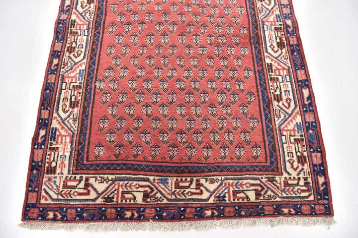 3' 7 x 11' Hand Knotted Botemir Persian Wool Runner Rug
