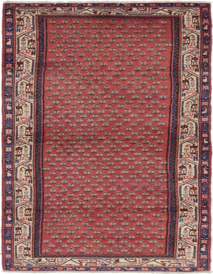 Detail image of 3' 7 x 11' Hand Knotted Botemir Persian Wool Runner Rug