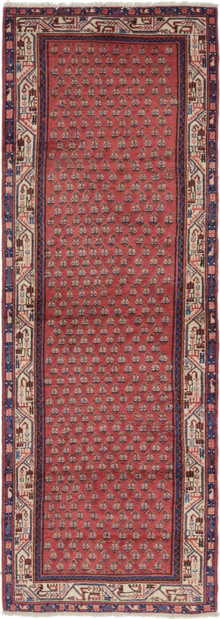 3' 7 x 11' Hand Knotted Botemir Persian Wool Runner Rug