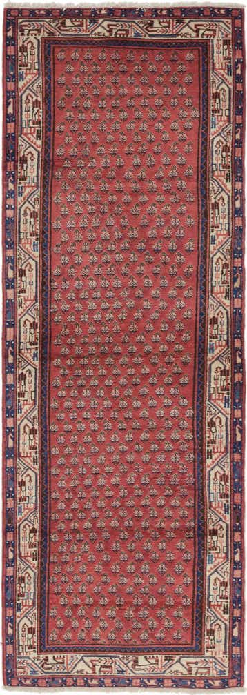 3' 7 x 11' Hand Knotted Botemir Persian Wool Runner Rug