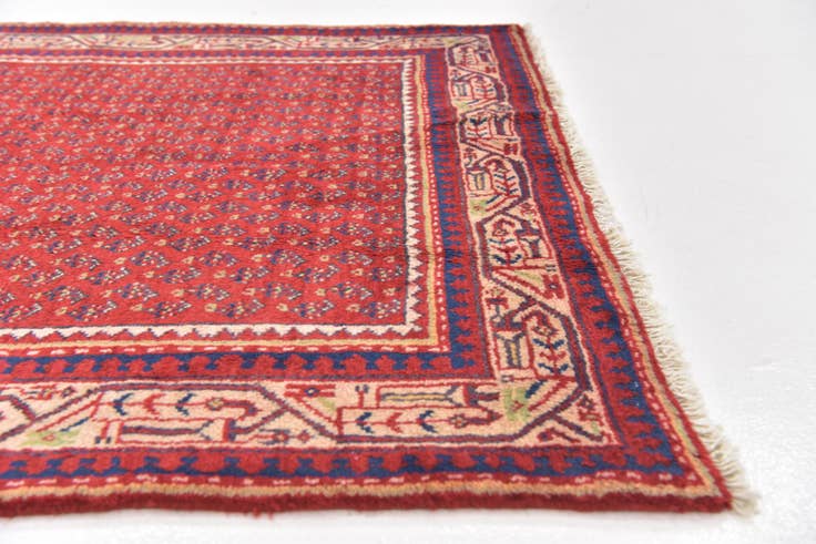 Detail image of 3' 8 x 10' 6 Hand Knotted Botemir Persian Wool Runner Rug