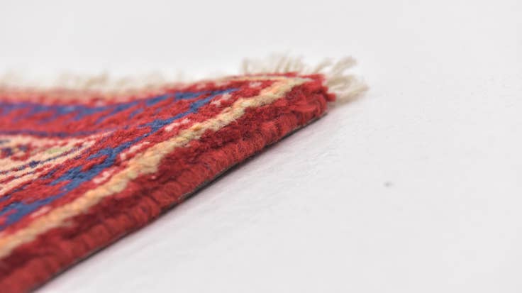 Detail image of 3' 8 x 10' 6 Hand Knotted Botemir Persian Wool Runner Rug