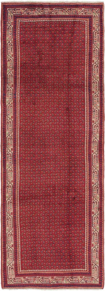 3' 8 x 10' 6 Hand Knotted Botemir Persian Wool Runner Rug