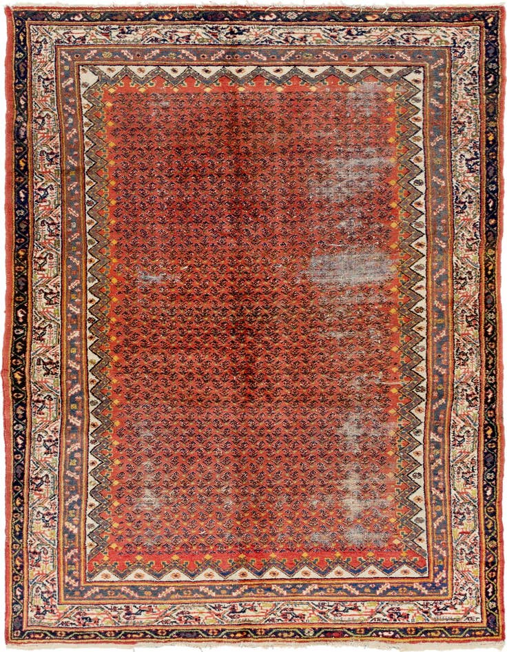 Detail image of 5' 8 x 10' Hand Knotted Botemir Persian Wool Runner Rug