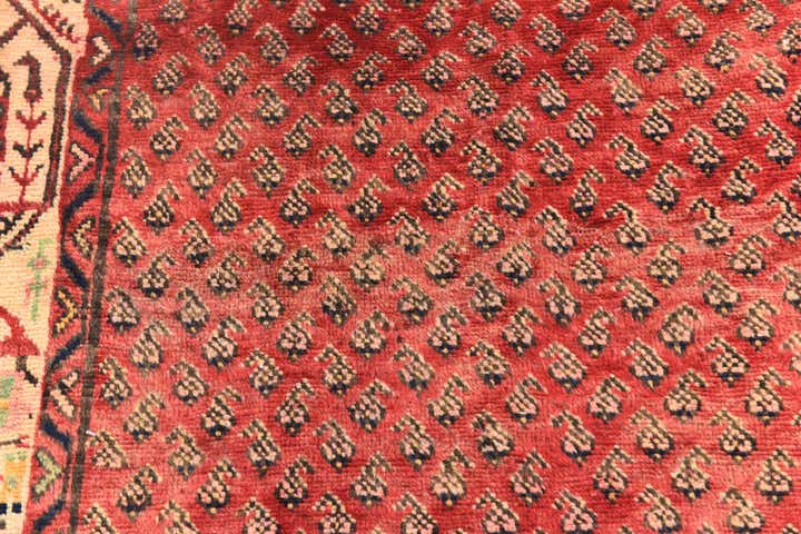 3' 7 x 10' 4 Hand Knotted Botemir Persian Wool Runner Rug