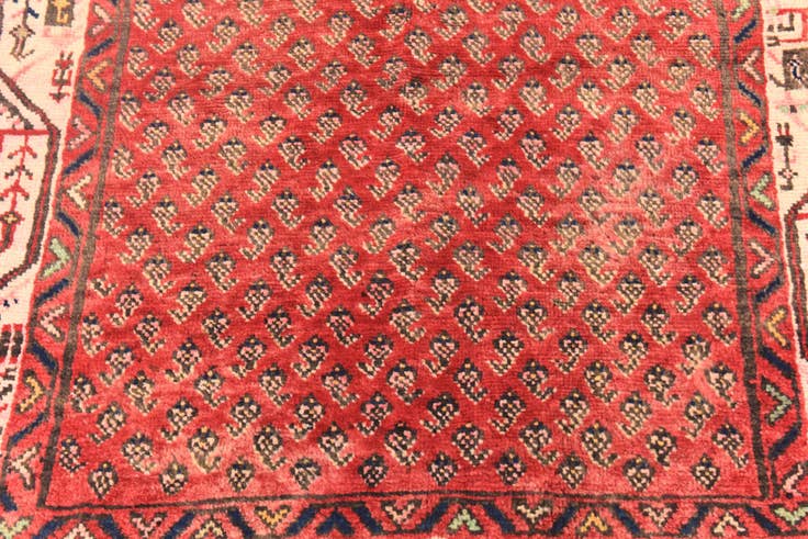 Detail image of 3' 7 x 10' 4 Hand Knotted Botemir Persian Wool Runner Rug