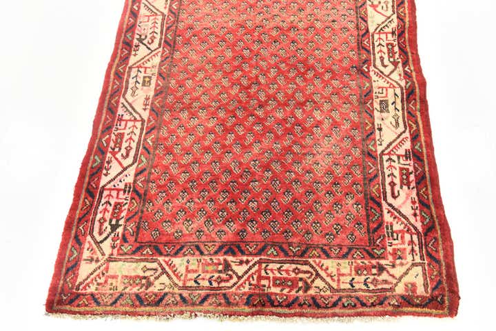 3' 7 x 10' 4 Hand Knotted Botemir Persian Wool Runner Rug