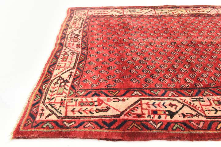 3' 7 x 10' 4 Hand Knotted Botemir Persian Wool Runner Rug