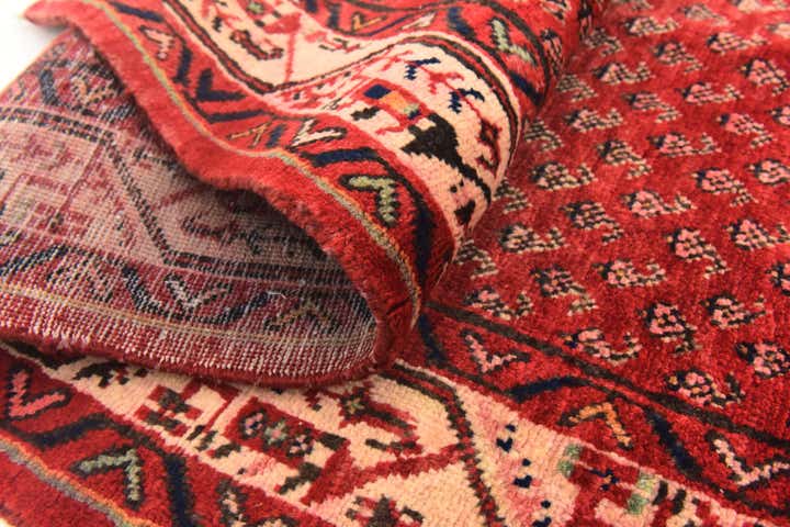 3' 7 x 10' 4 Hand Knotted Botemir Persian Wool Runner Rug