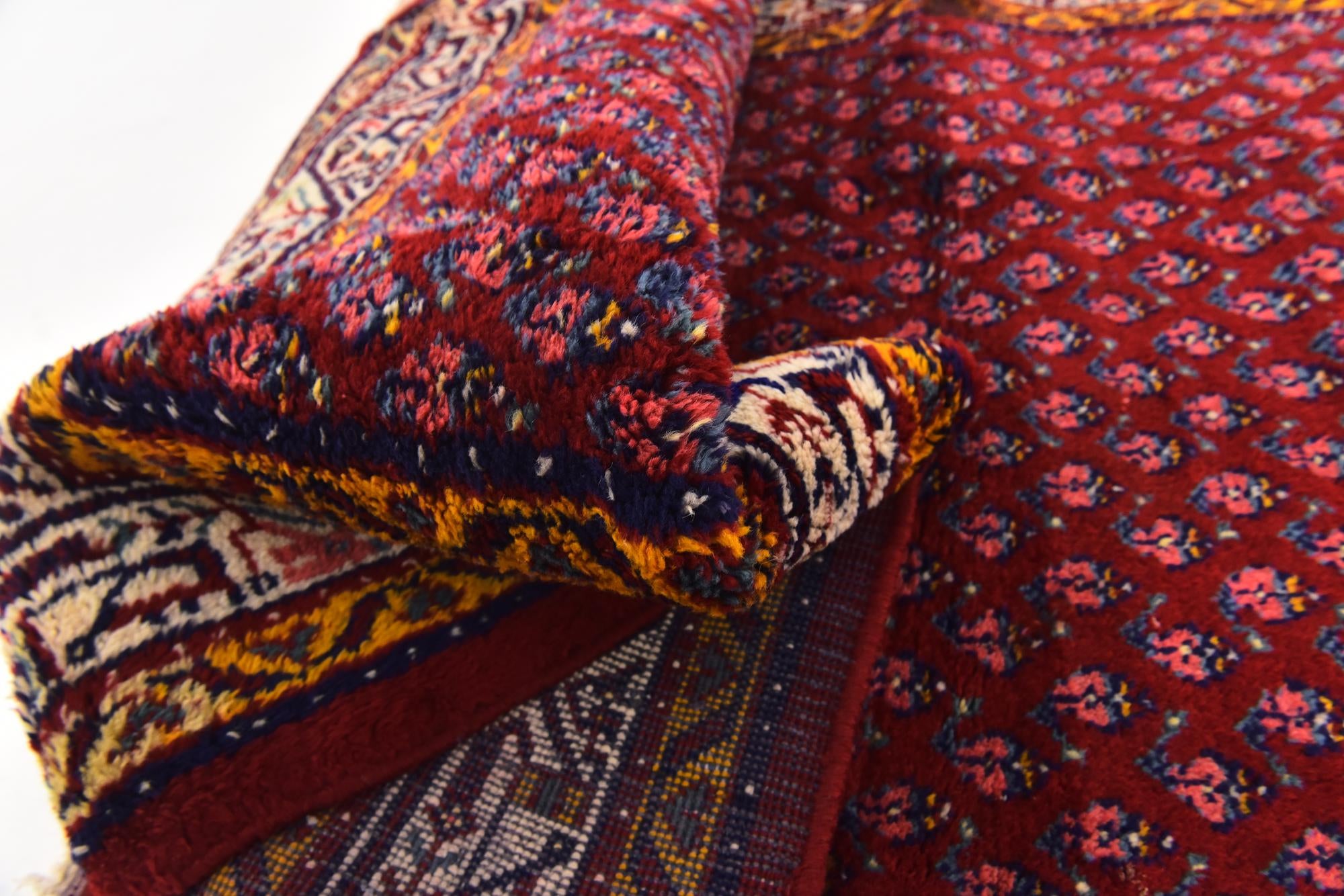 3' 10 x 9' 6 Hand Knotted Botemir Persian Wool Runner Rug
