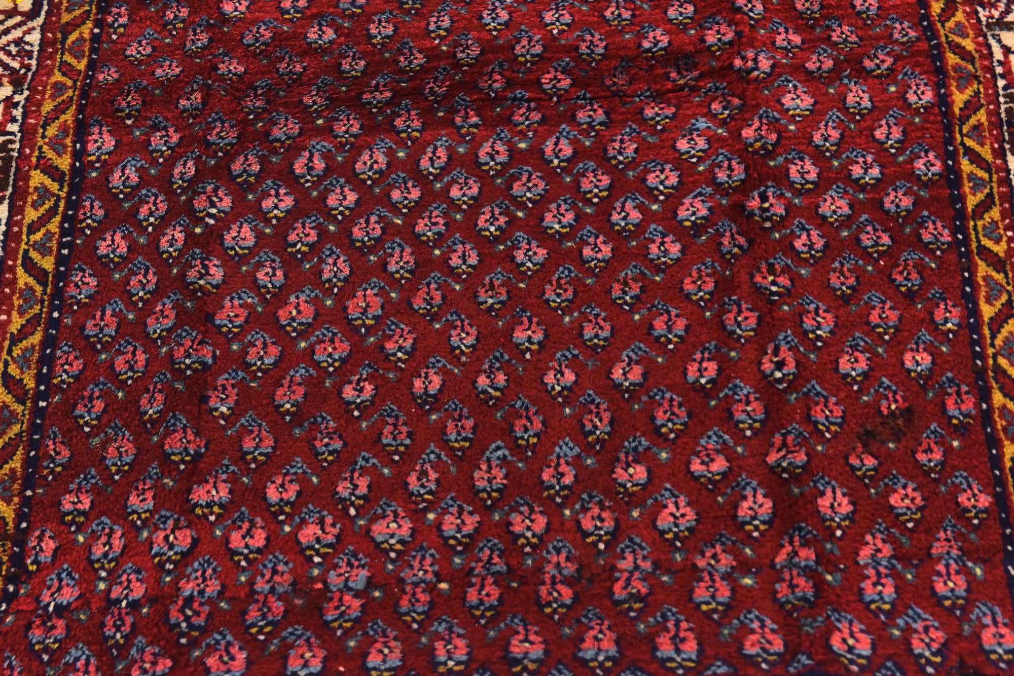 3' 10 x 9' 6 Hand Knotted Botemir Persian Wool Runner Rug