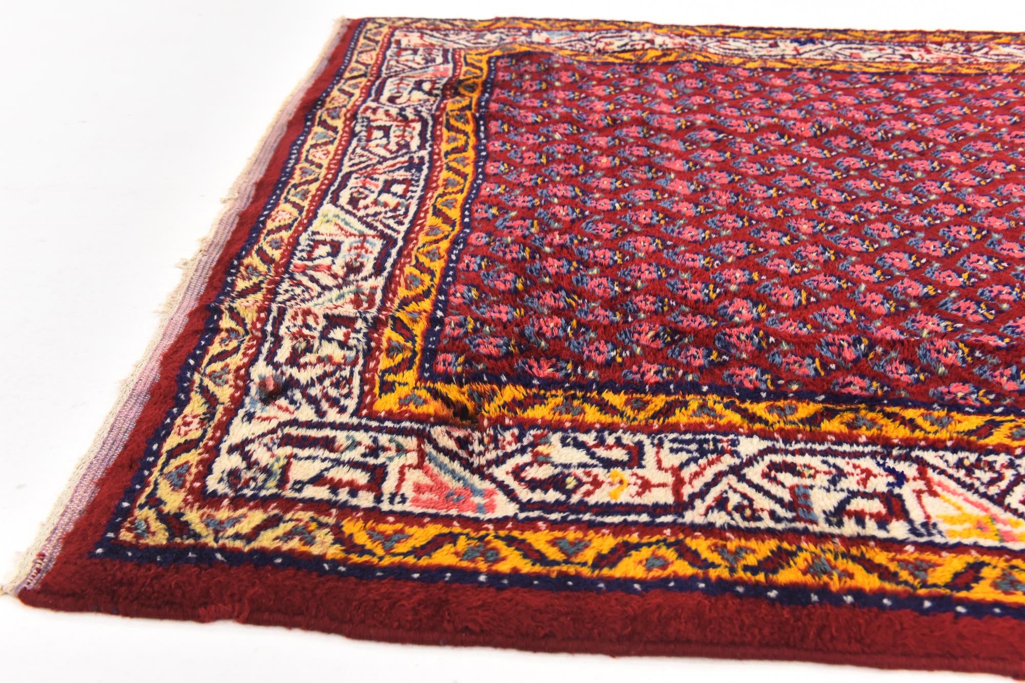 3' 10 x 9' 6 Hand Knotted Botemir Persian Wool Runner Rug