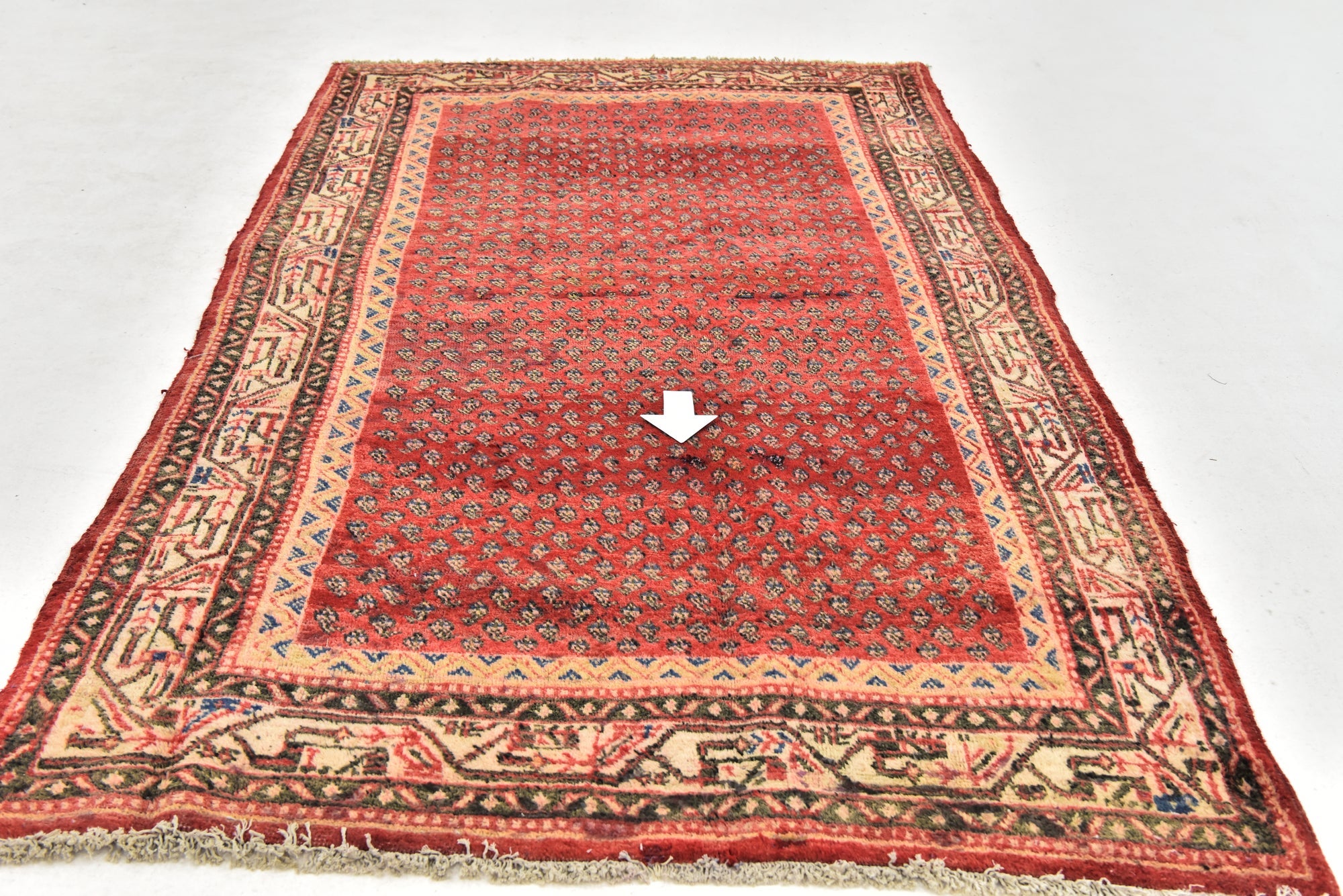 4' 5 x 7' 8 Hand Knotted Botemir Persian Wool Runner Rug