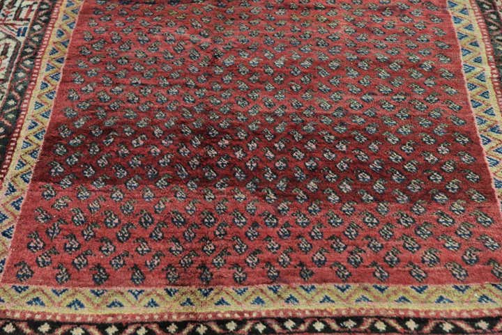 4' 5 x 7' 8 Hand Knotted Botemir Persian Wool Runner Rug