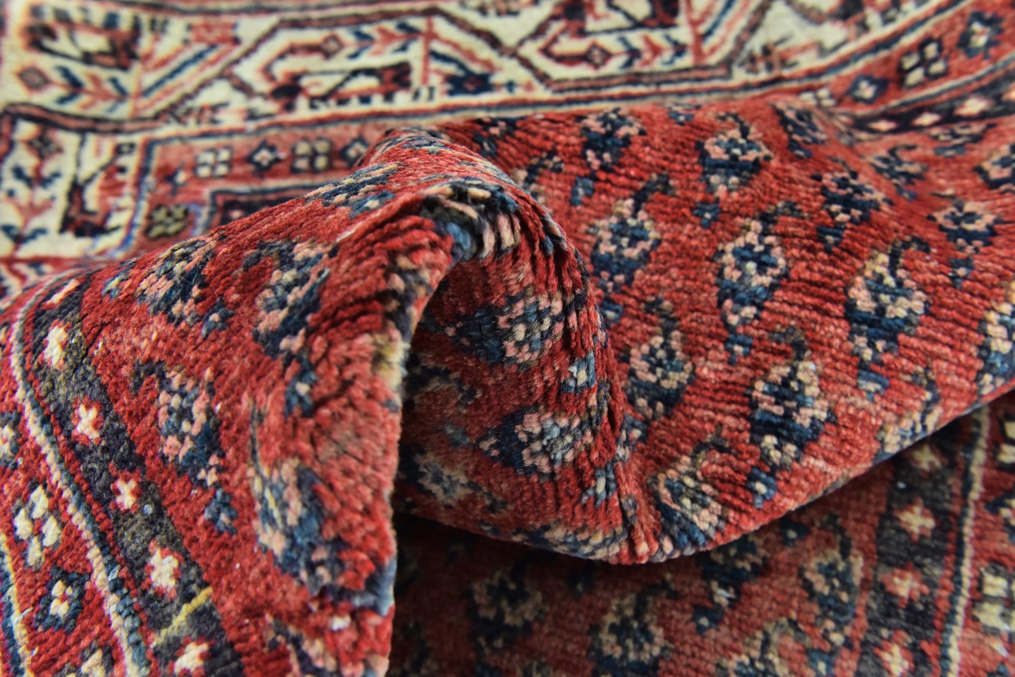 3' 7 x 9' 10 Hand Knotted Botemir Persian Wool Runner Rug