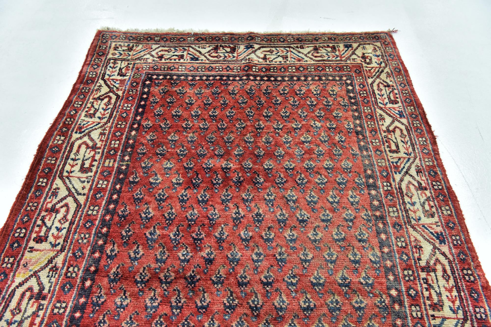 3' 7 x 9' 10 Hand Knotted Botemir Persian Wool Runner Rug