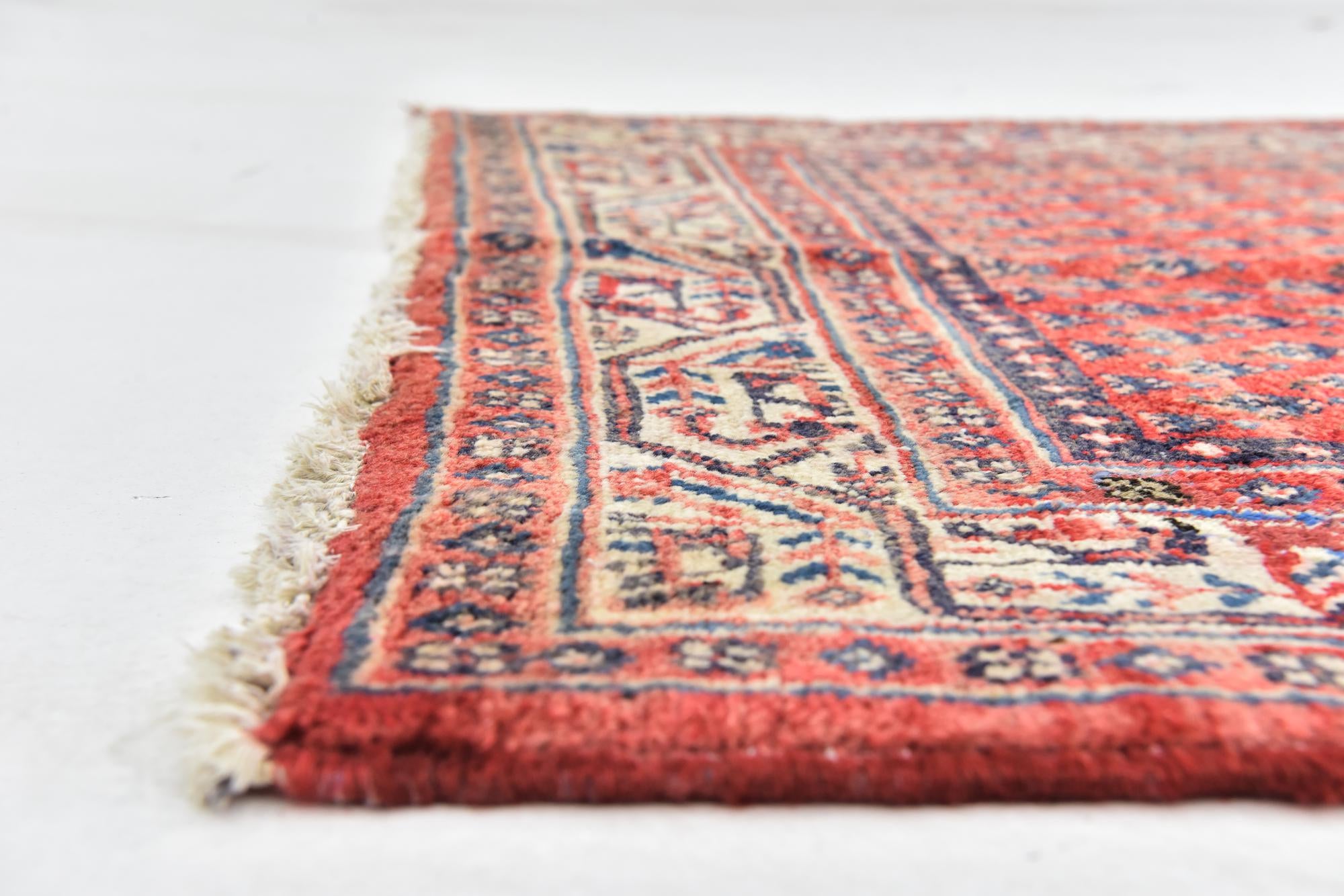3' 7 x 9' 10 Hand Knotted Botemir Persian Wool Runner Rug