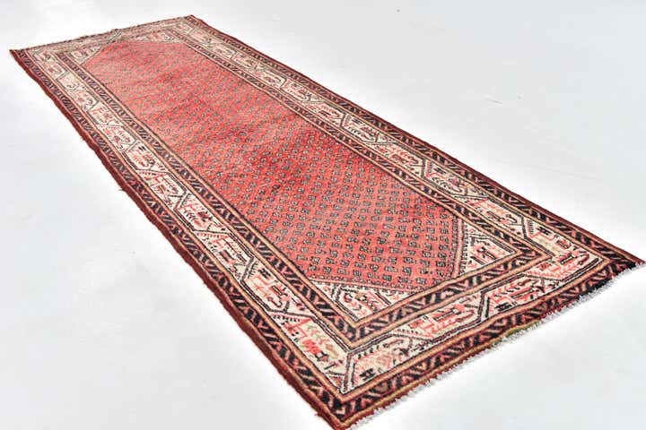 3' 6 x 10' 1 Hand Knotted Botemir Persian Wool Runner Rug