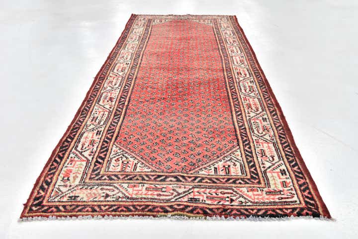 3' 6 x 10' 1 Hand Knotted Botemir Persian Wool Runner Rug
