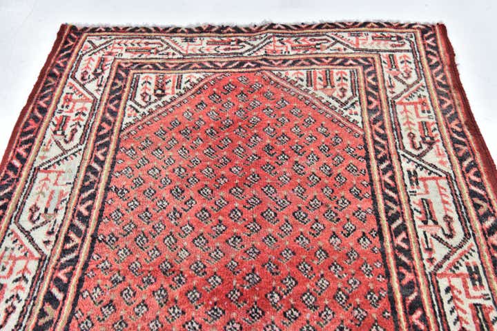 3' 6 x 10' 1 Hand Knotted Botemir Persian Wool Runner Rug