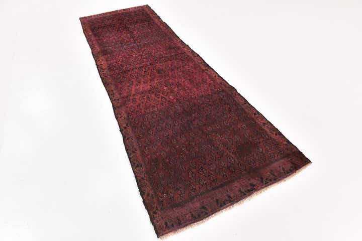 3' 3 x 10' 7 Hand Knotted Botemir Persian Wool Runner Rug