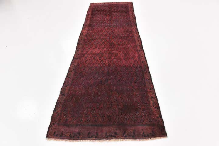 3' 3 x 10' 7 Hand Knotted Botemir Persian Wool Runner Rug