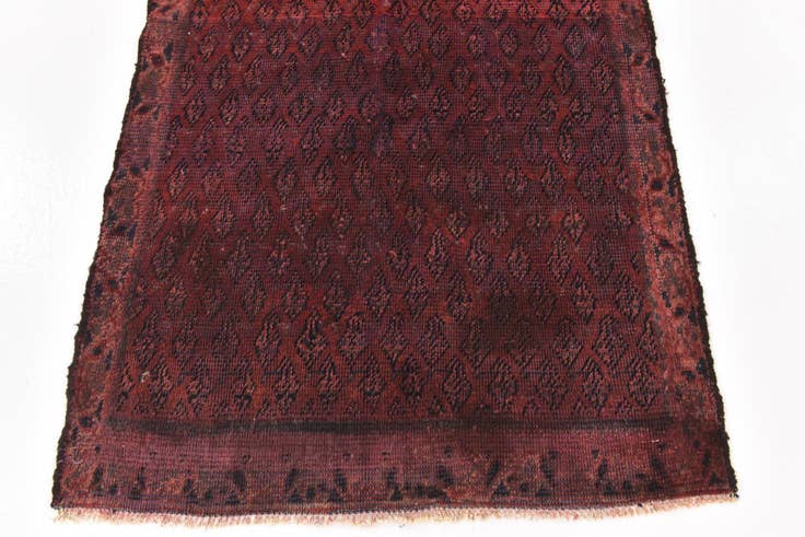 Detail image of 3' 3 x 10' 7 Hand Knotted Botemir Persian Wool Runner Rug