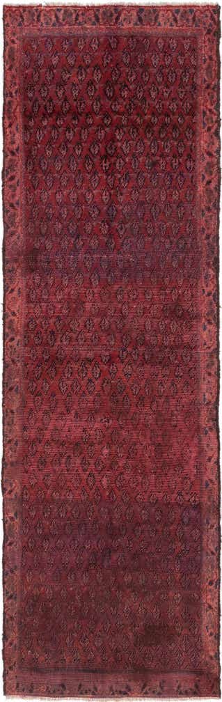 3' 3 x 10' 7 Hand Knotted Botemir Persian Wool Runner Rug