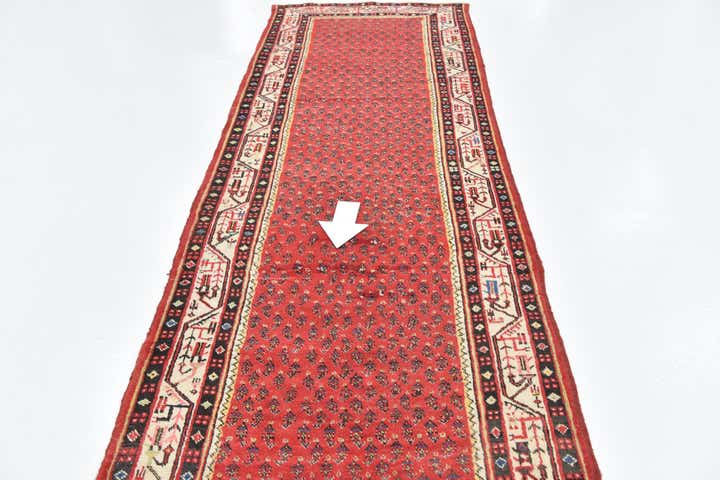 3' 6 x 13' 7 Hand Knotted Botemir Persian Wool Runner Rug