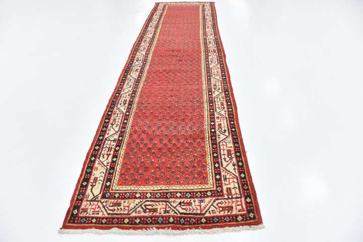3' 6 x 13' 7 Hand Knotted Botemir Persian Wool Runner Rug