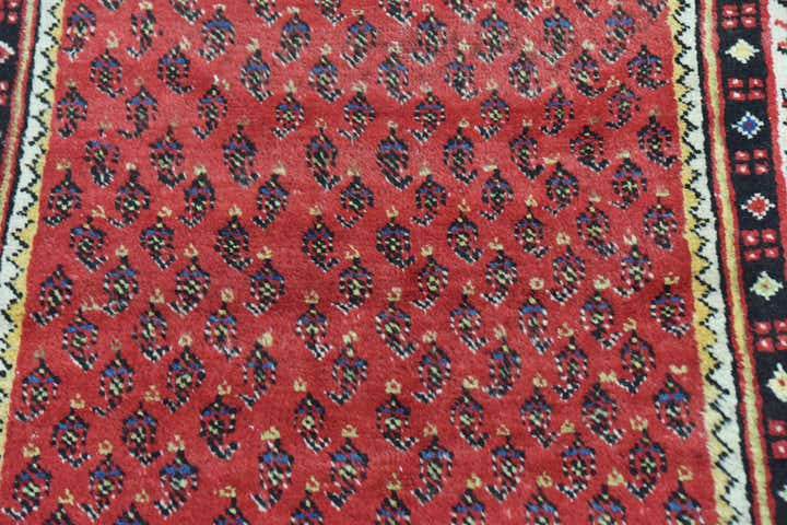 3' 6 x 13' 7 Hand Knotted Botemir Persian Wool Runner Rug
