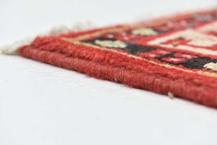 Detail image of 3' 6 x 13' 7 Hand Knotted Botemir Persian Wool Runner Rug