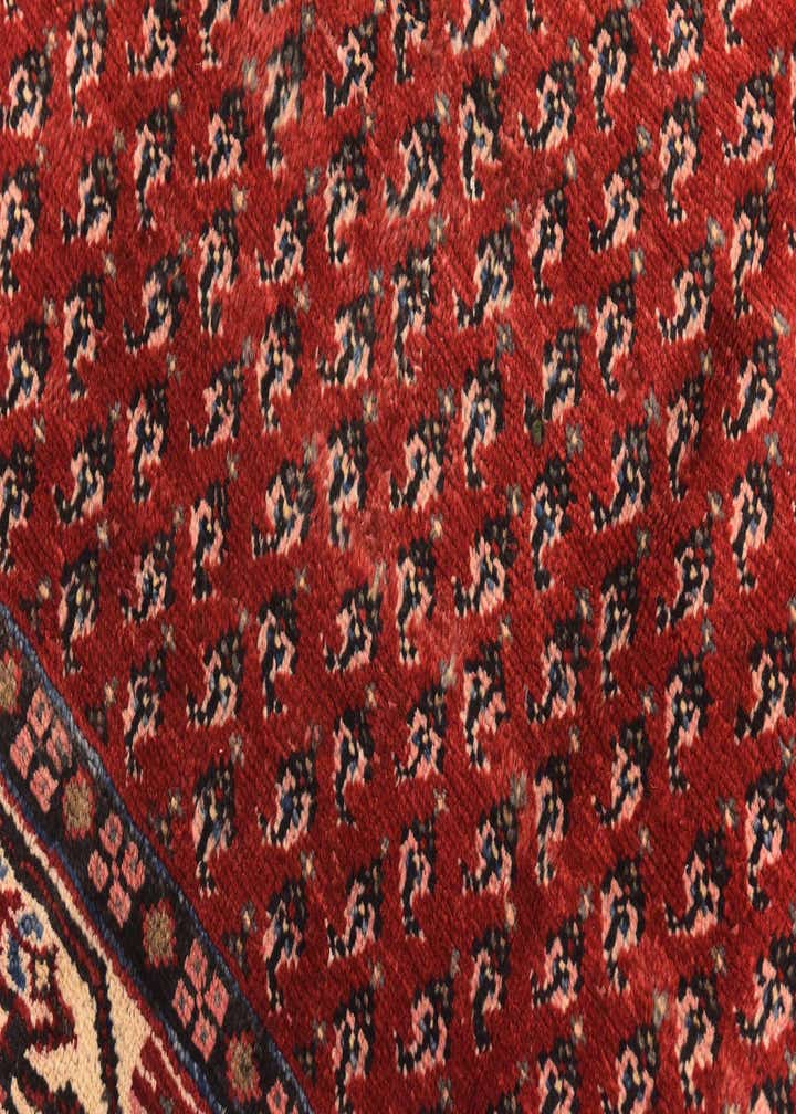 4' 3 x 10' 8 Hand Knotted Botemir Persian Wool Runner Rug