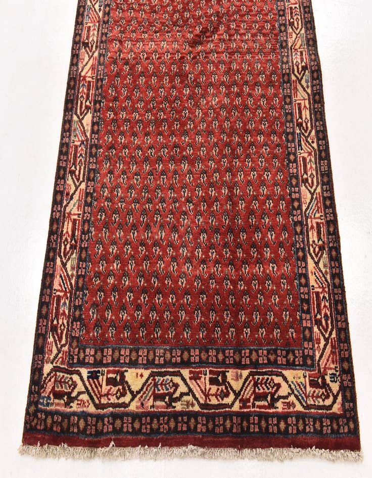 Detail image of 4' 3 x 10' 8 Hand Knotted Botemir Persian Wool Runner Rug