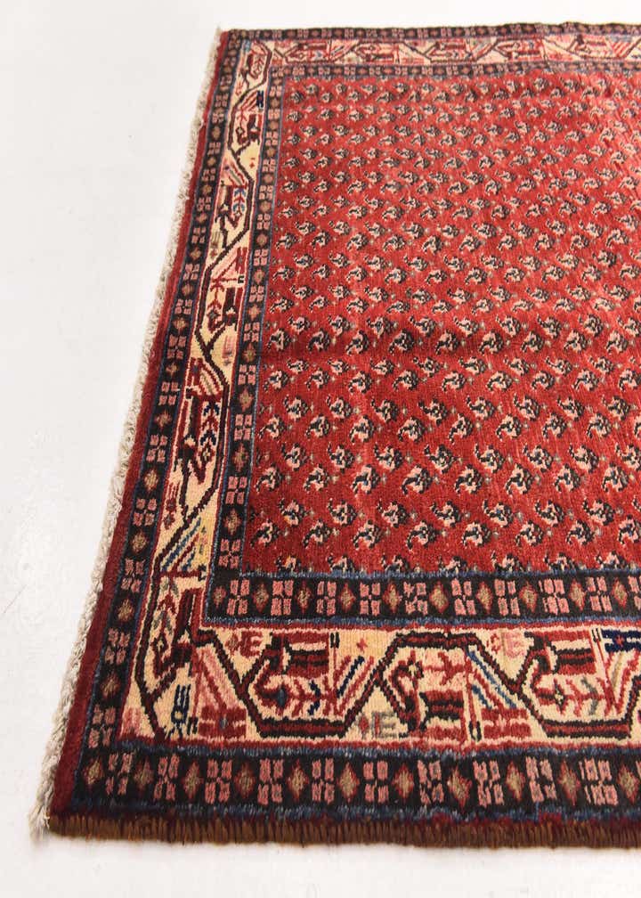 4' 3 x 10' 8 Hand Knotted Botemir Persian Wool Runner Rug