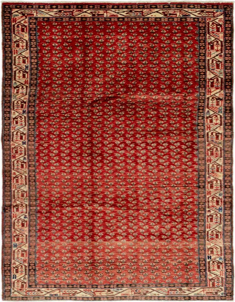 4' 3 x 10' 8 Hand Knotted Botemir Persian Wool Runner Rug