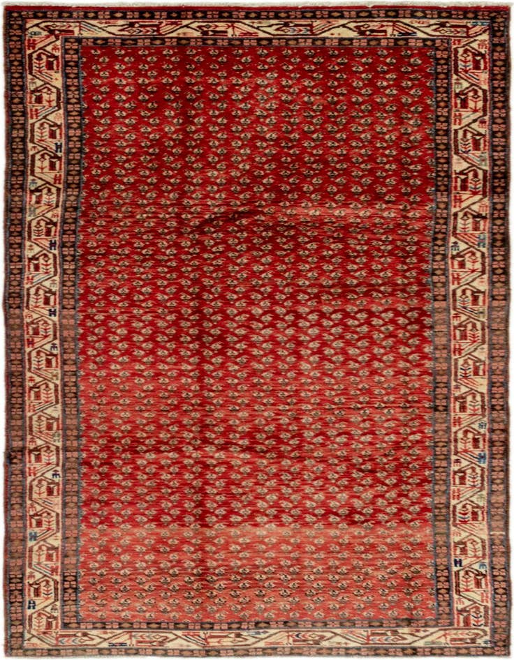 Detail image of 4' 3 x 10' 8 Hand Knotted Botemir Persian Wool Runner Rug