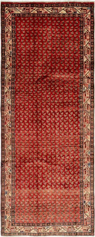 4' 3 x 10' 8 Hand Knotted Botemir Persian Wool Runner Rug