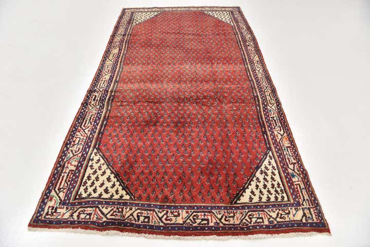 4' 10 x 9' 6 Hand Knotted Botemir Persian Wool Runner Rug