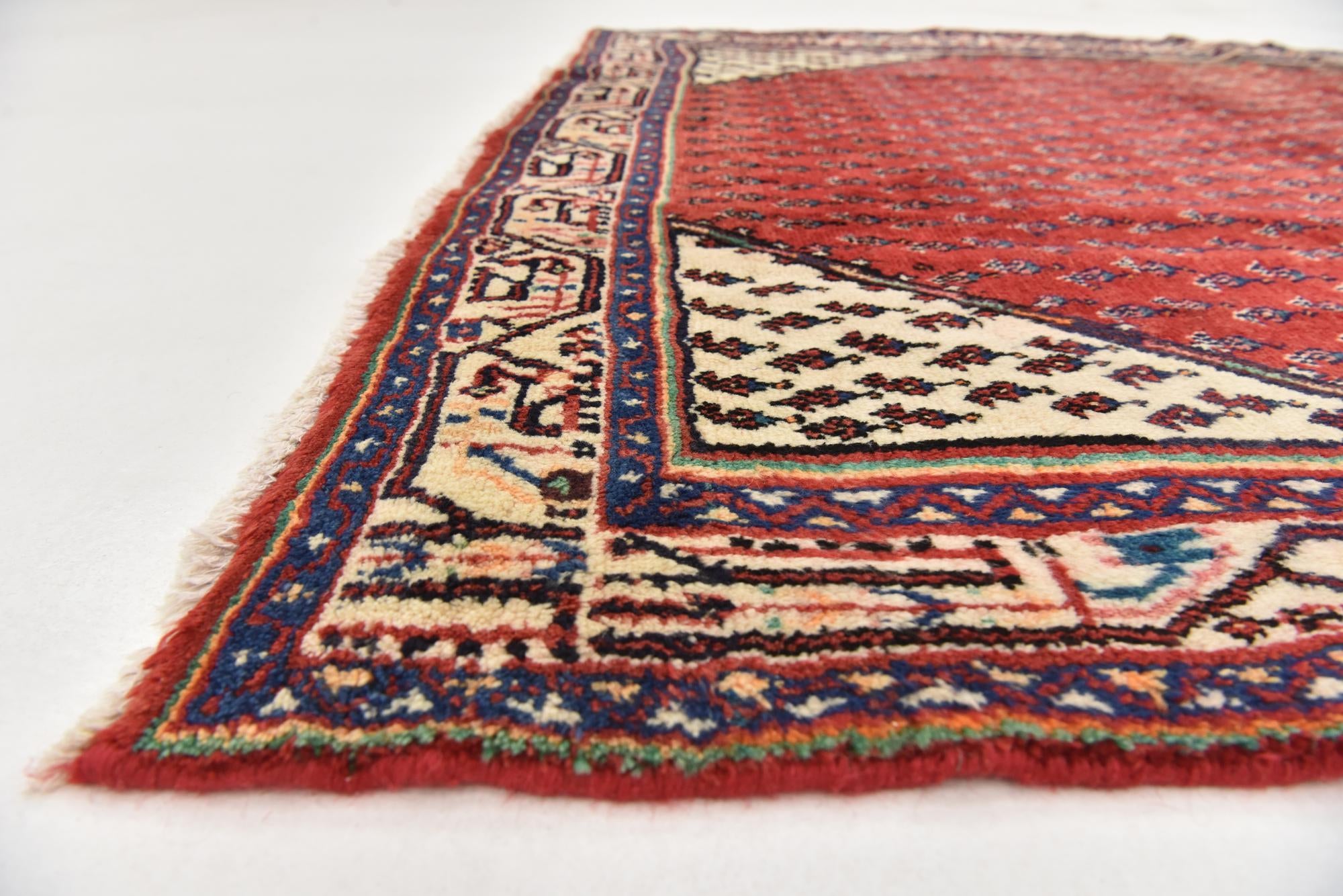 4' 10 x 9' 6 Hand Knotted Botemir Persian Wool Runner Rug