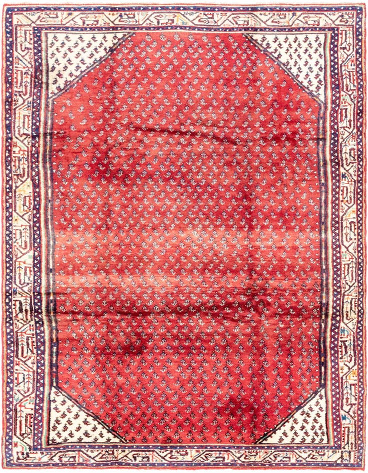 Detail image of 4' 10 x 9' 6 Hand Knotted Botemir Persian Wool Runner Rug