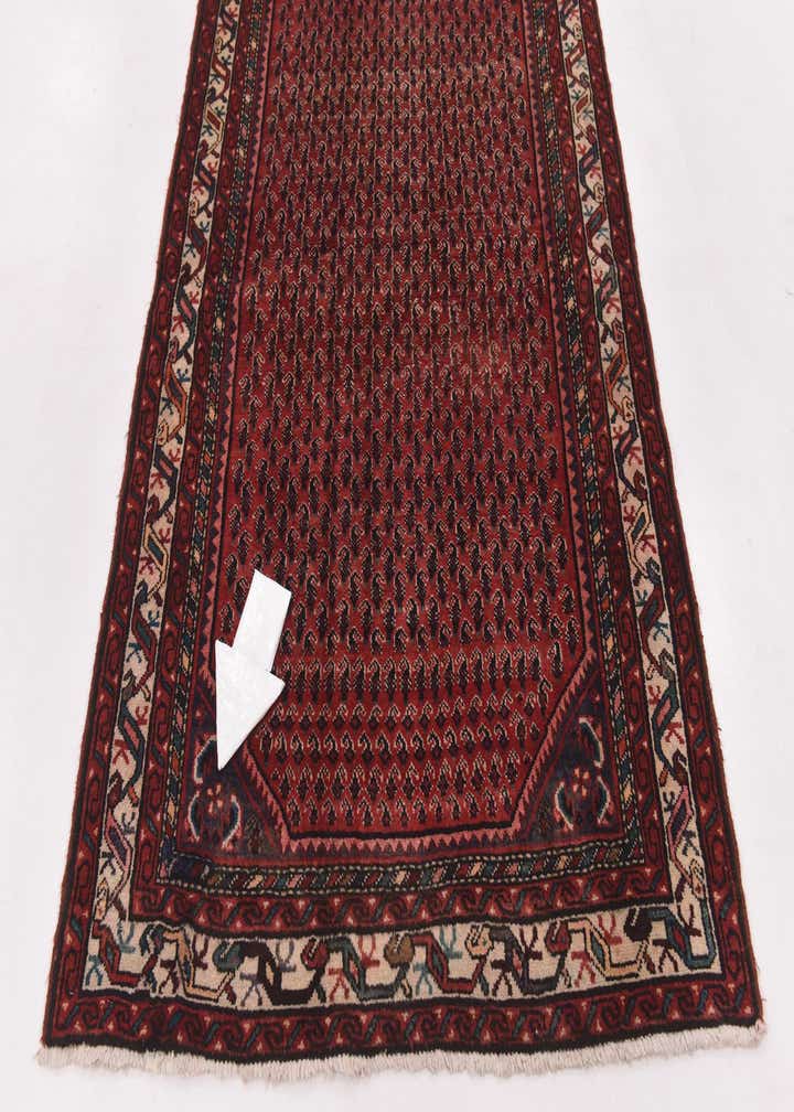4' 2 x 9' 6 Hand Knotted Botemir Persian Wool Runner Rug