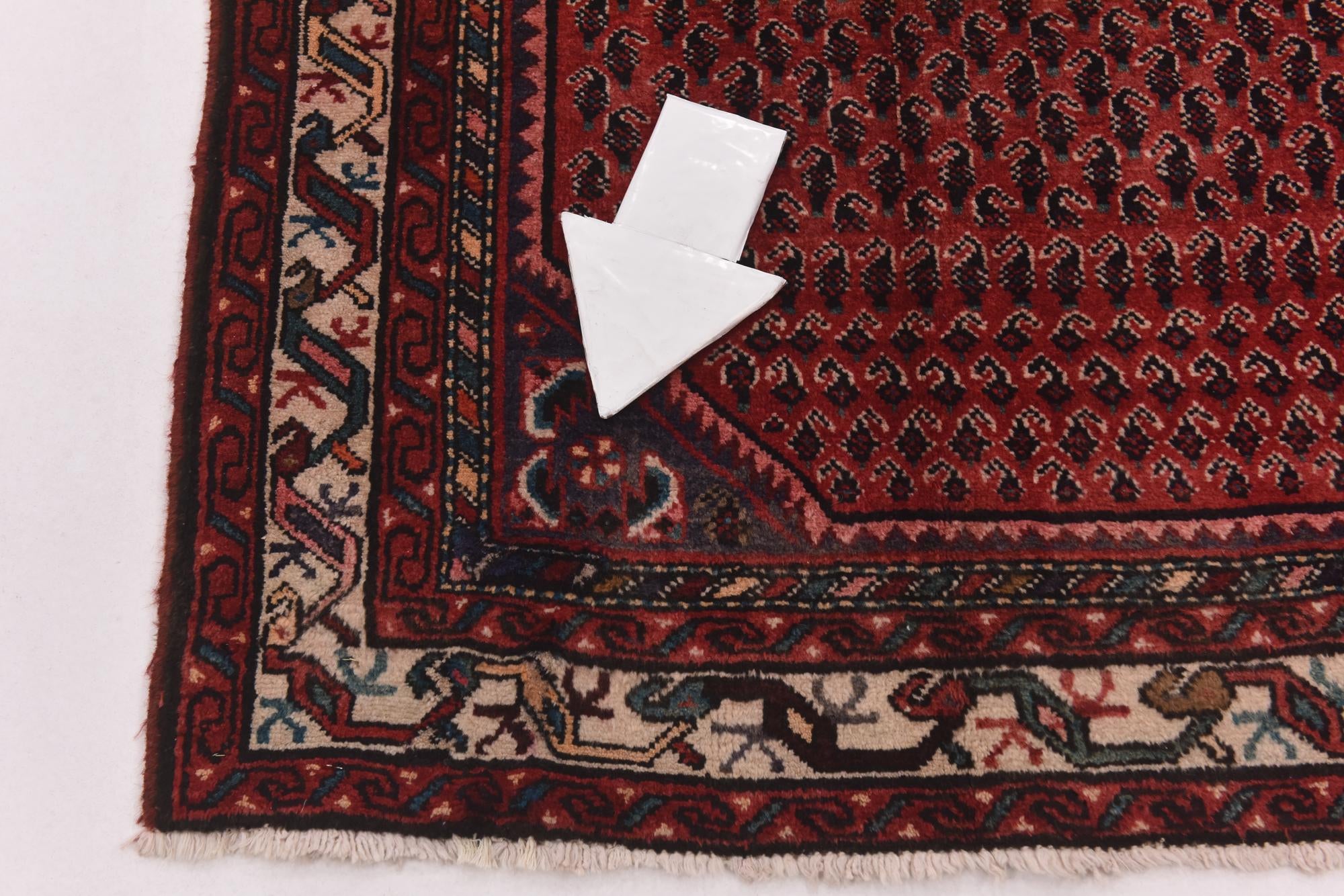 4' 2 x 9' 6 Hand Knotted Botemir Persian Wool Runner Rug