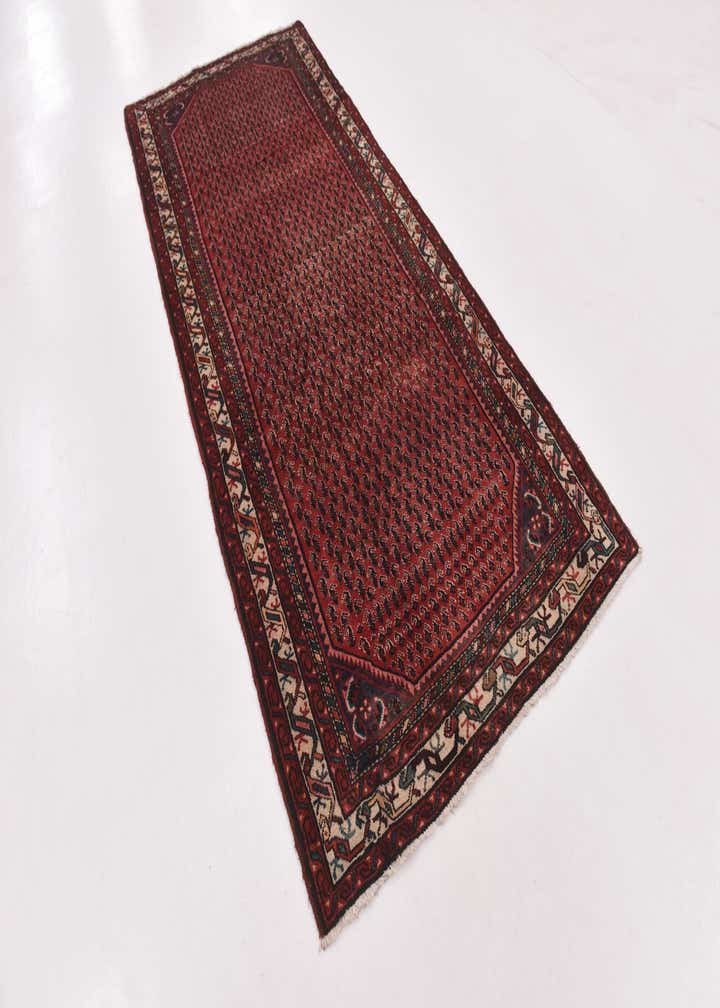 4' 2 x 9' 6 Hand Knotted Botemir Persian Wool Runner Rug