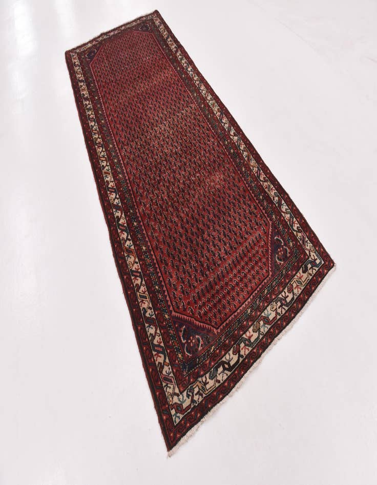 Detail image of 4' 2 x 9' 6 Hand Knotted Botemir Persian Wool Runner Rug