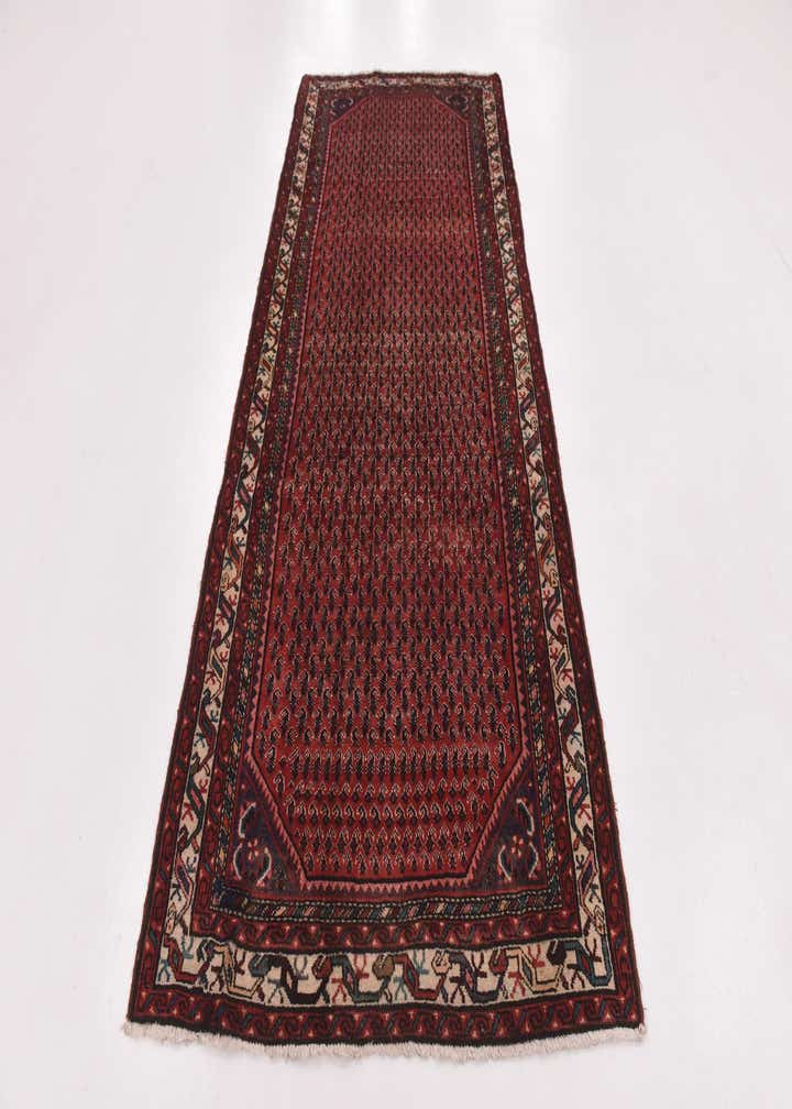 4' 2 x 9' 6 Hand Knotted Botemir Persian Wool Runner Rug