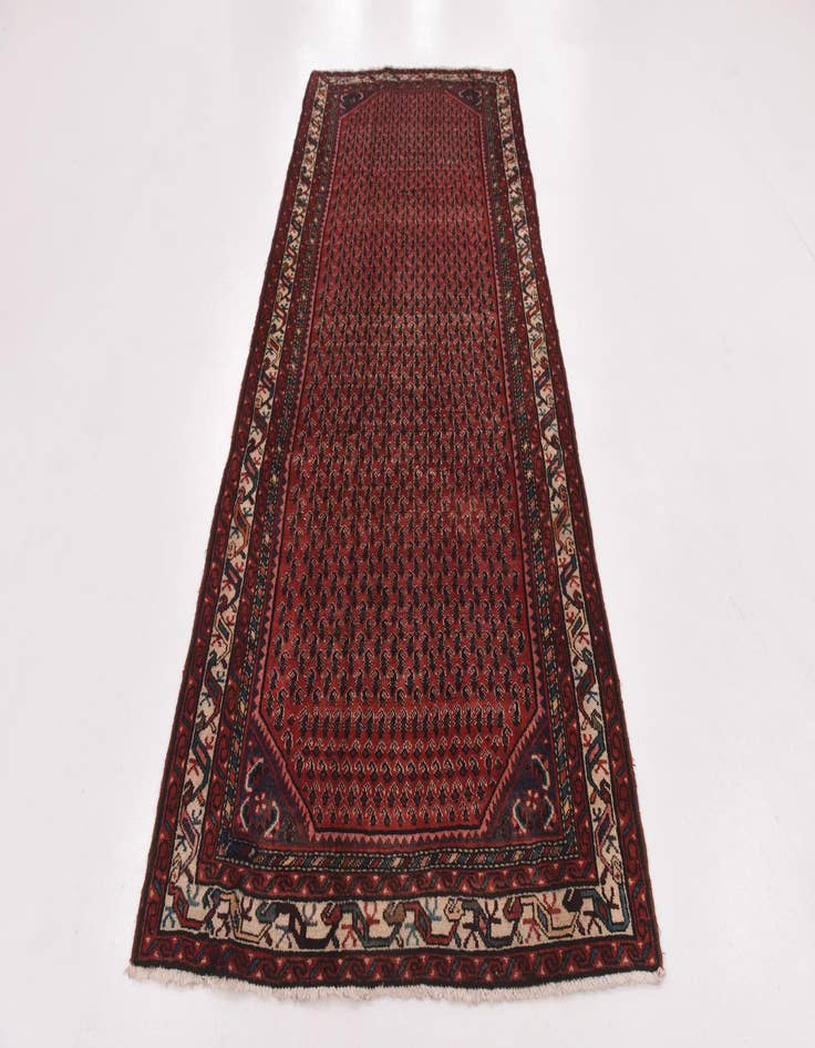 Detail image of 4' 2 x 9' 6 Hand Knotted Botemir Persian Wool Runner Rug