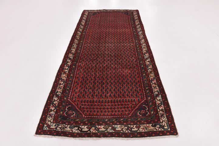 4' 2 x 9' 6 Hand Knotted Botemir Persian Wool Runner Rug
