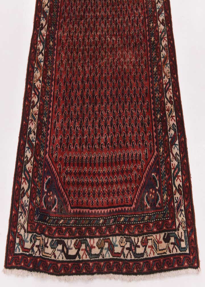 4' 2 x 9' 6 Hand Knotted Botemir Persian Wool Runner Rug